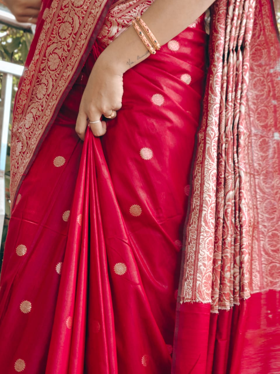Maroon Kotta Cotton Silk Saree