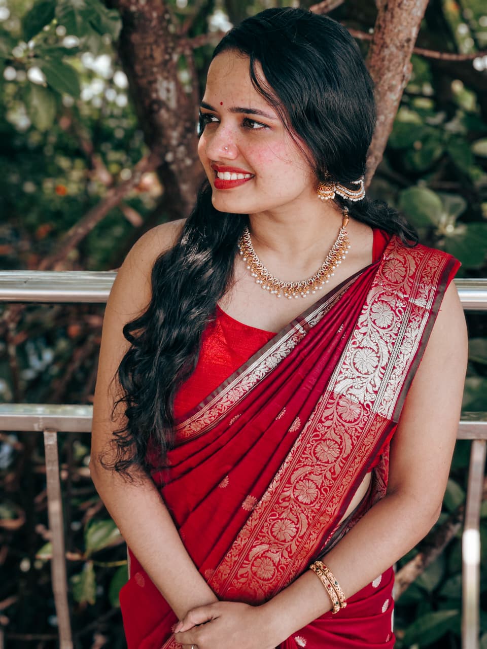 Maroon Kotta Cotton Silk Saree