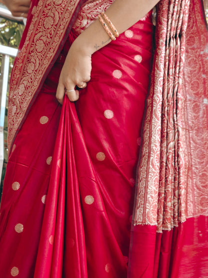 Maroon Kotta Cotton Silk Saree