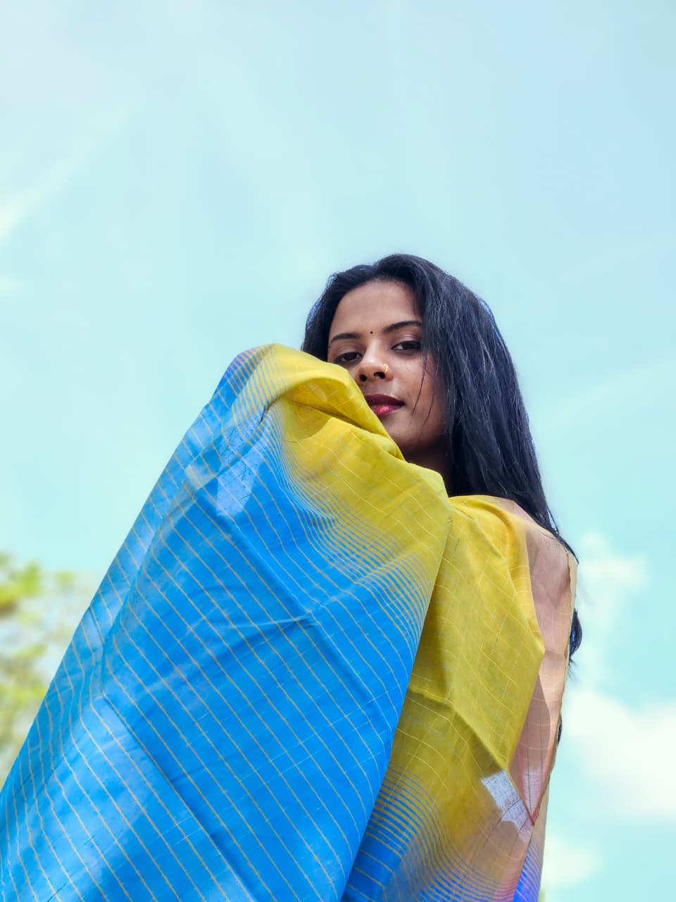 Yellow Kanchi Cotton saree
